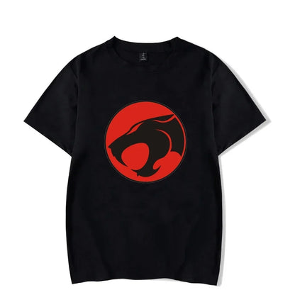Camiseta luminosa ThunderCat para hombre, moda informal, manga corta, cuello redondo, ropa para hombre, camiseta hipster brillante ThunderCat