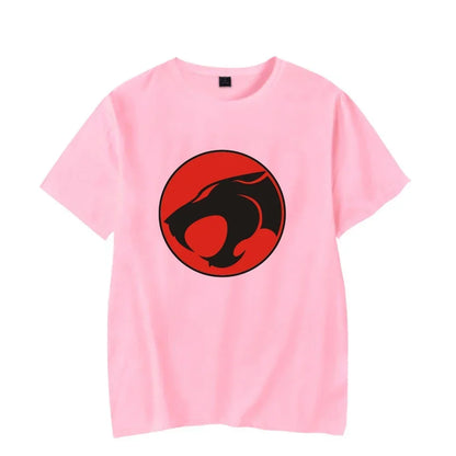 Camiseta luminosa ThunderCat para hombre, moda informal, manga corta, cuello redondo, ropa para hombre, camiseta hipster brillante ThunderCat