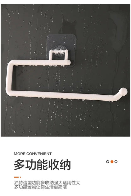 Kitchen Paper Roll Holder Cabinet Rag Hanging Holder Towel Hanger Toilet Paper Holders Rack Bar Shelf Tissue Holder