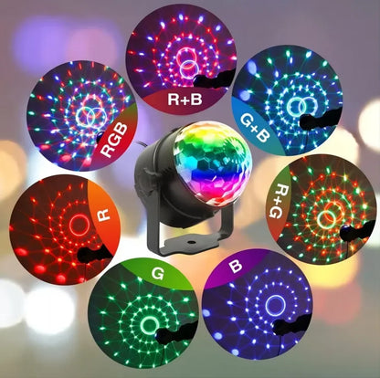 Luces estroboscópicas coloridas activadas por control remoto